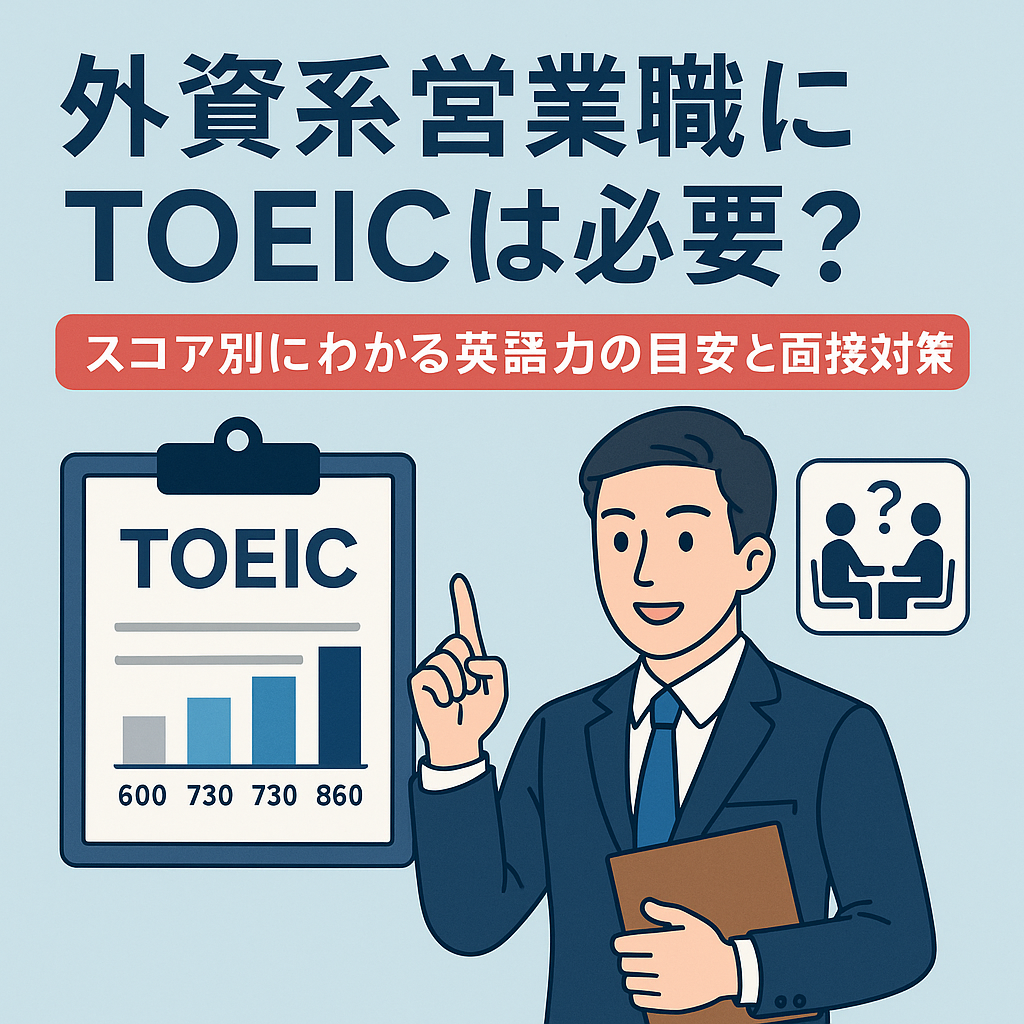 外資系営業職にTOEICは必要？スコア別にわかる英語力の目安と面接対策【体験談あり】