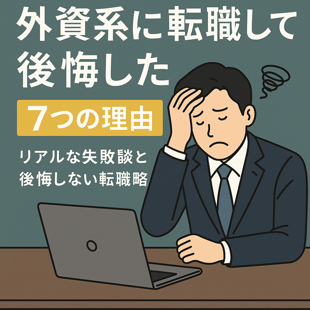 外資系に転職して後悔した7つの理由｜リアルな失敗談と後悔しない転職戦略