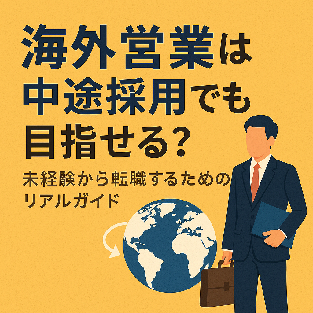 海外営業は中途採用でも目指せる？未経験から転職するためのリアルガイド