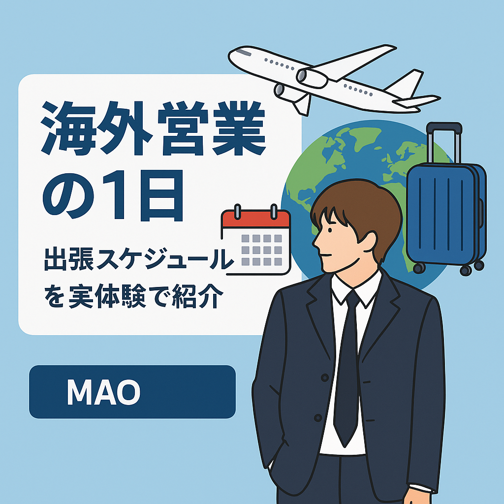 【海外営業のリアルな1日】出張・商談・移動…15年の経験から語る実体験